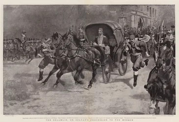 O Selamlik, ou procissão do sultão para a mesquita